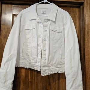 Elle XXL white denim jacket new with tags